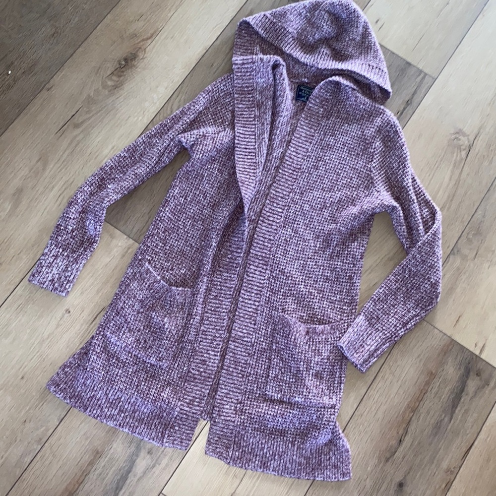 abercrombie cardigan hooded sweater